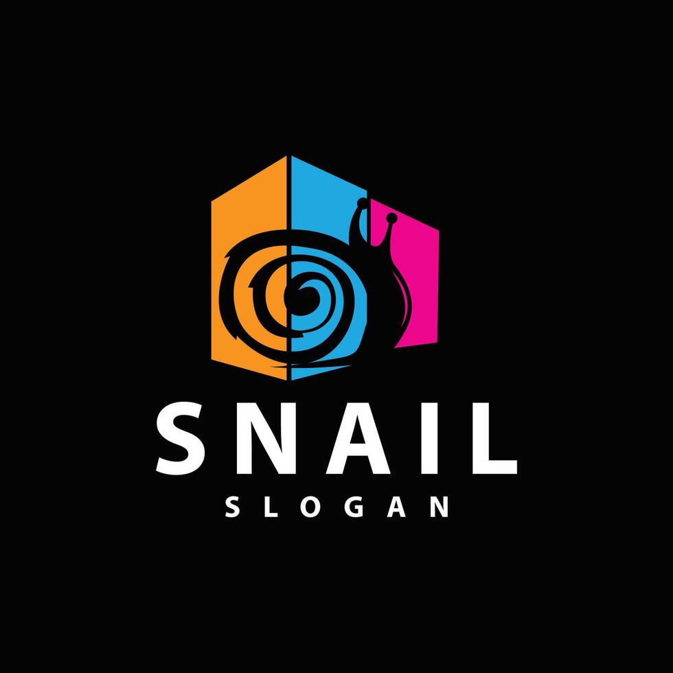 escargot logo conception silhouette lent la nature animal illustration Facile vecteur escargot produit marque inspiration