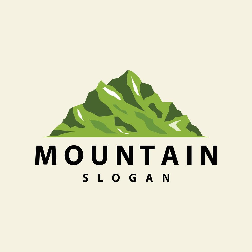 Montagne logo, la nature paysage vecteur, prime élégant Facile conception, illustration symbole modèle icône vecteur