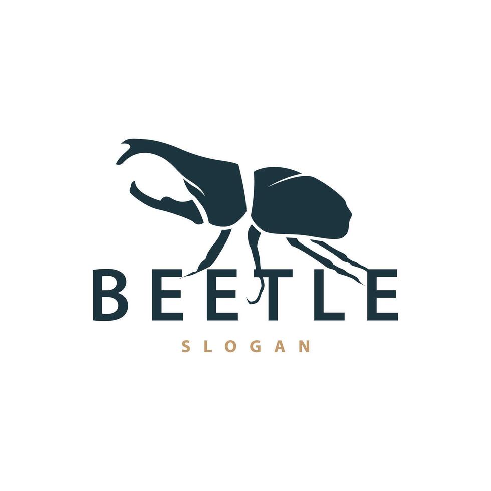 scarabée logo conception Facile silhouette insecte animal illustration modèle vecteur