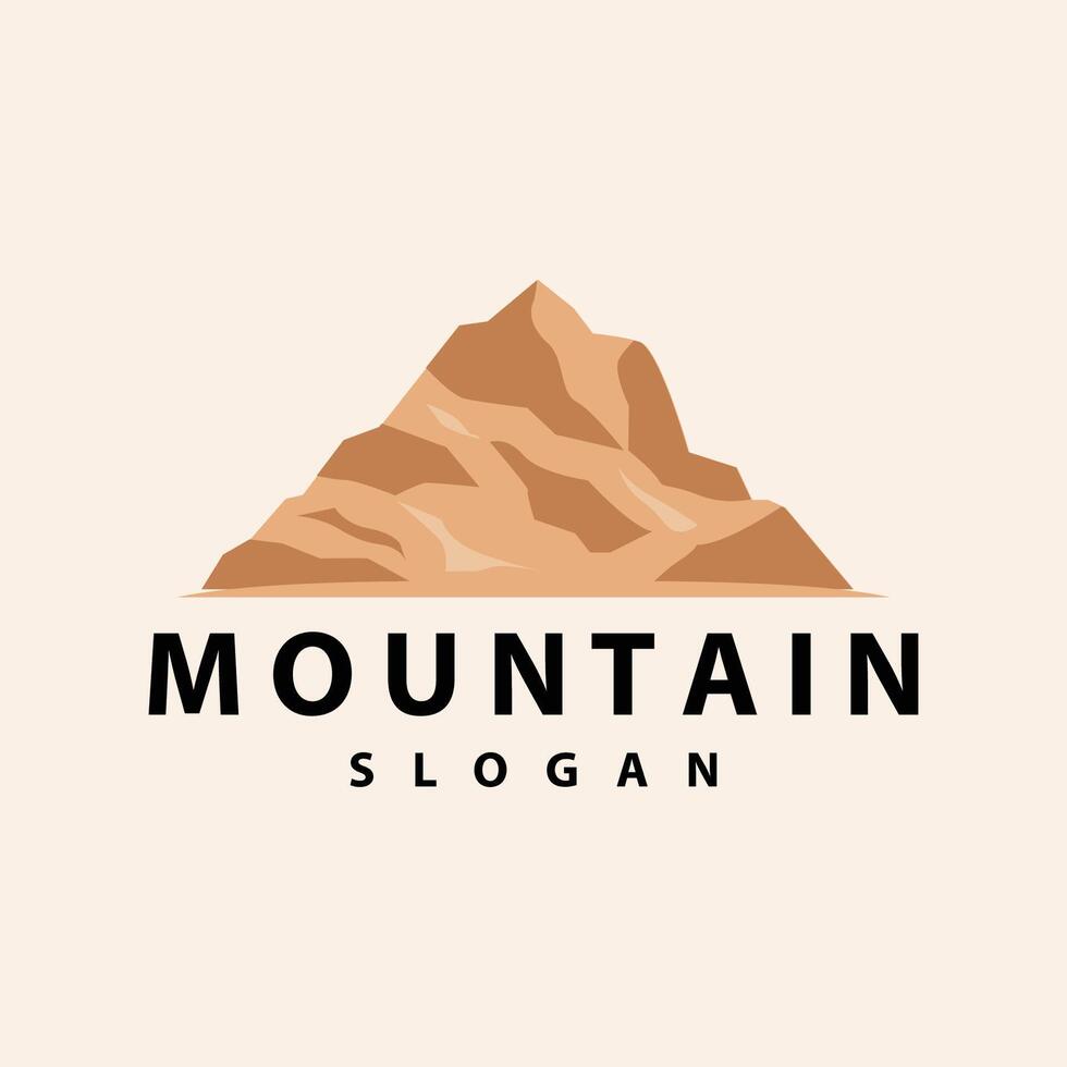 Montagne logo, la nature paysage vecteur, prime élégant Facile conception, illustration symbole modèle icône vecteur