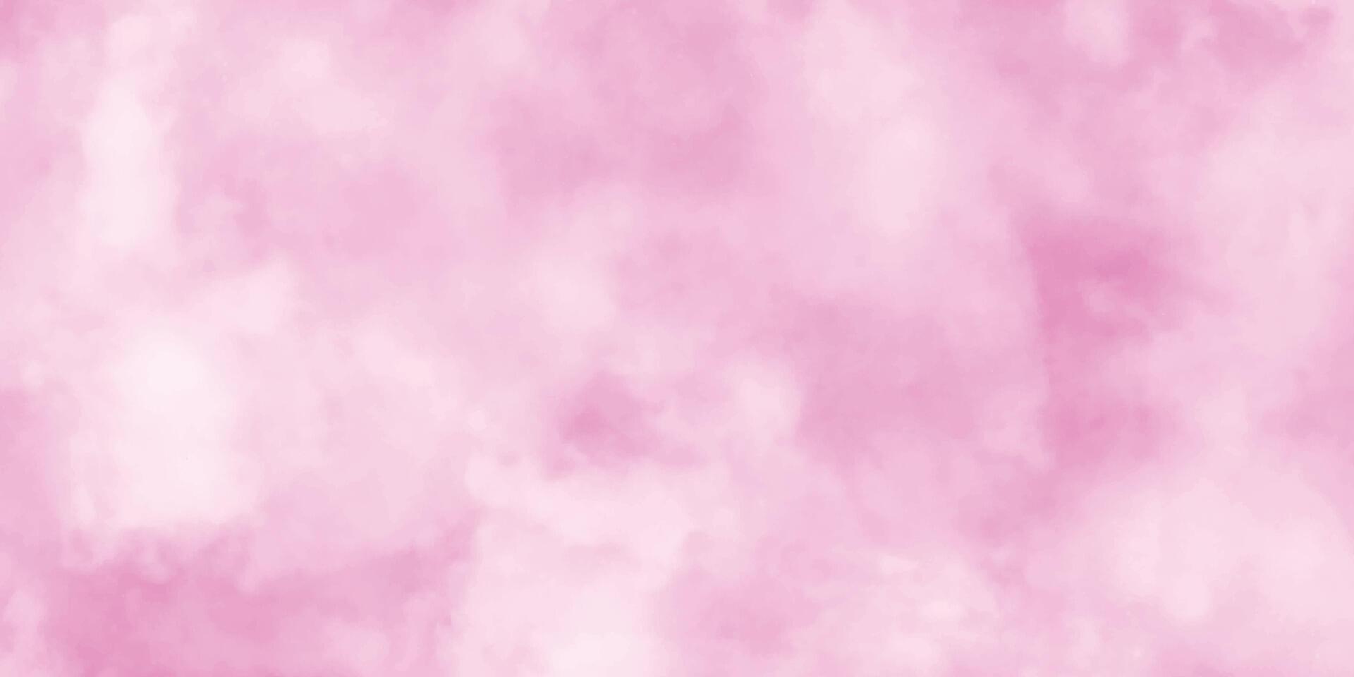 abstrait aquarelle rose texture avec éclaboussures. rose Contexte avec concentrer et brillant des nuages. vecteur