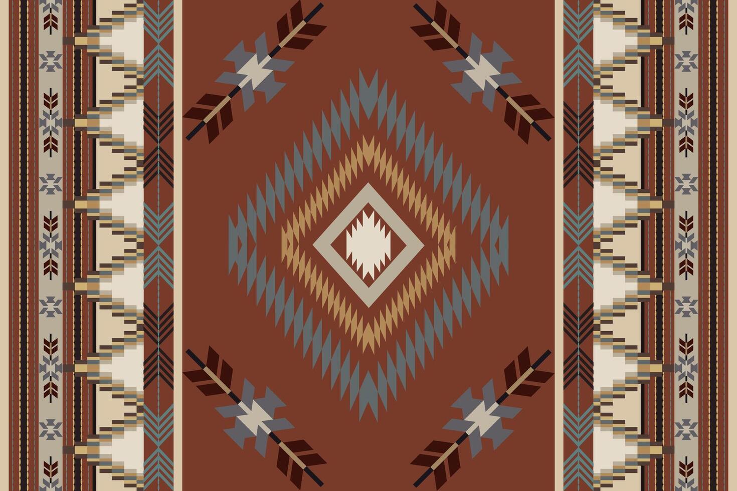 ikat tribal Indien sans couture modèle. ethnique aztèque en tissu tapis mandala ornement originaire de boho chevron textile.géométrique africain américain Oriental traditionnel vecteur illustrations. broderie style.