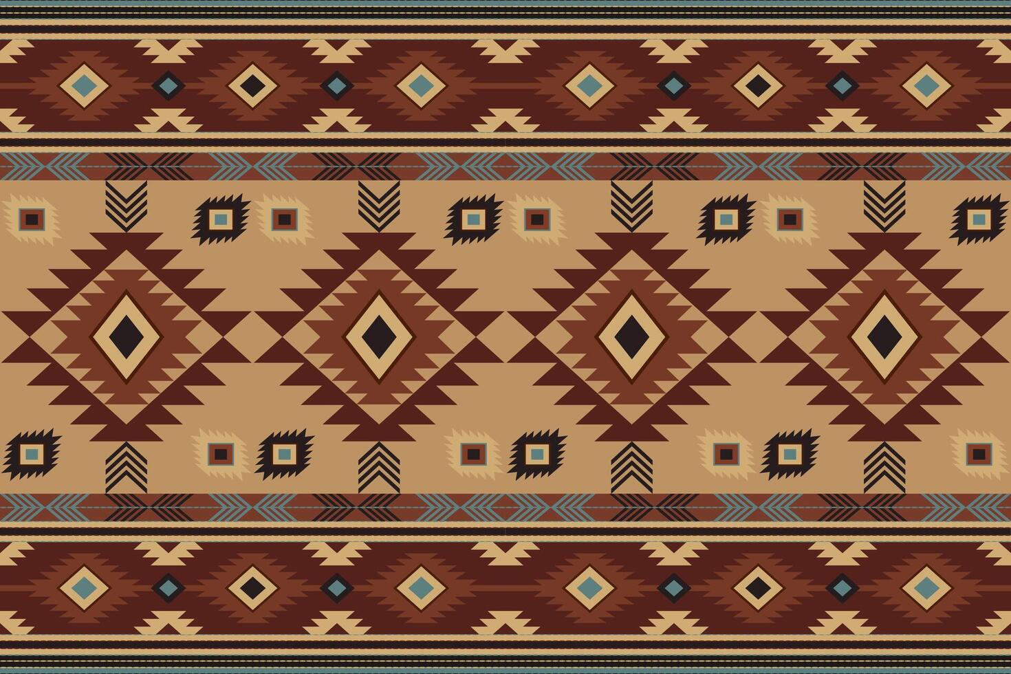 navajo tribal vecteur sans couture modèle. originaire de américain ornement. ethnique Sud occidental décor style. boho géométrique ornement. vecteur sans couture modèle. mexicain couverture, tapis. tissé tapis illustration.