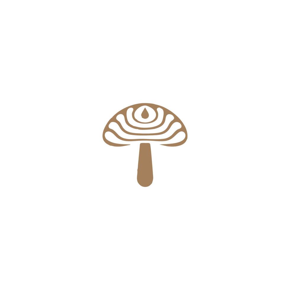 ai généré champignon logo. champignon silhouette vecteur illustration champignon nourriture consommation symbole conception.