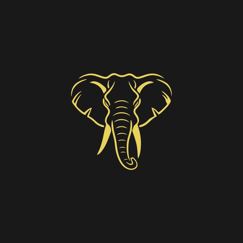ai généré l'éléphant logo style conception vecteur illustration de un l'éléphant tête