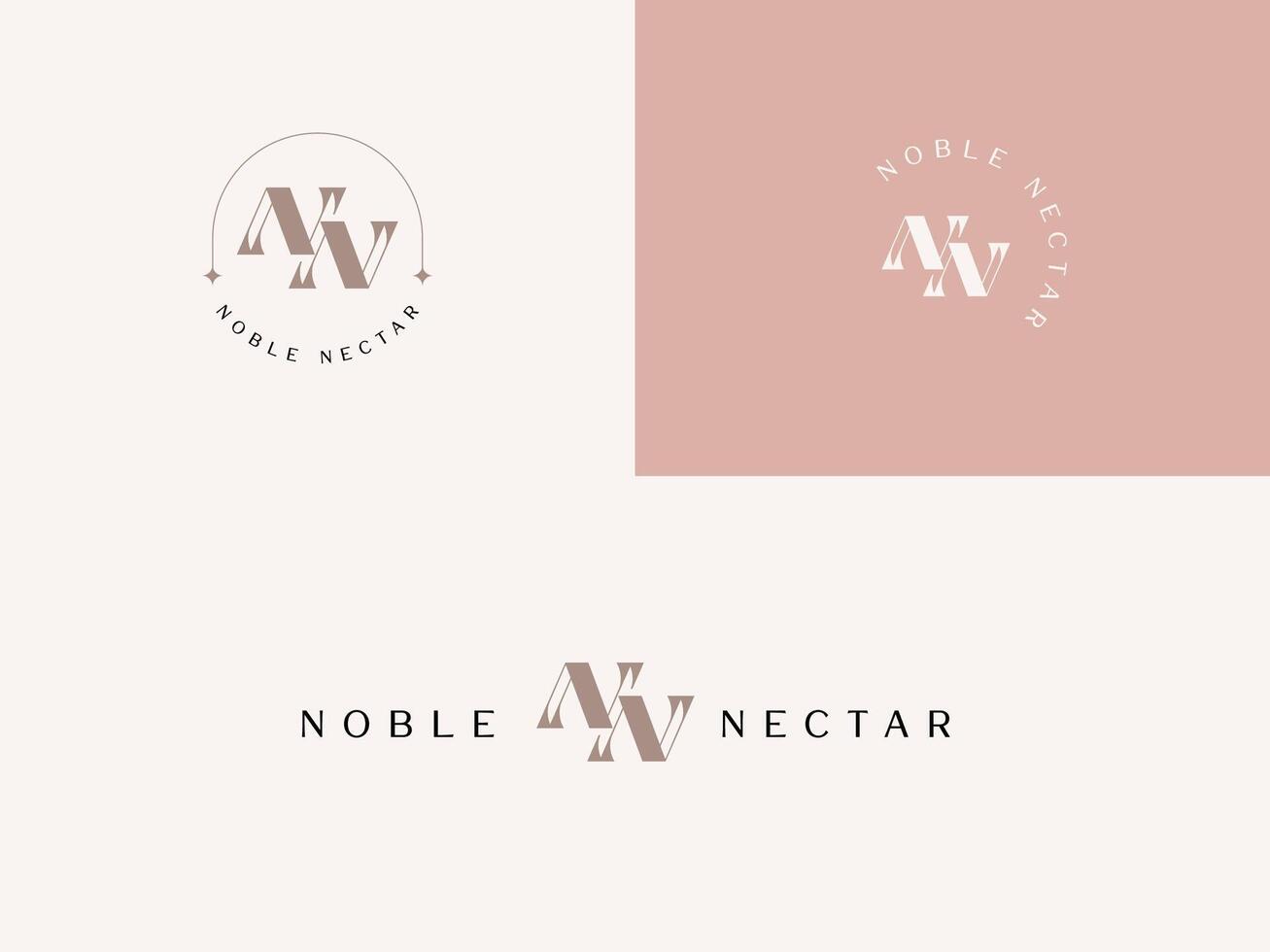 initiale nn pour noble nectar Dame preneur logo modèle pour femme d'affaires vecteur