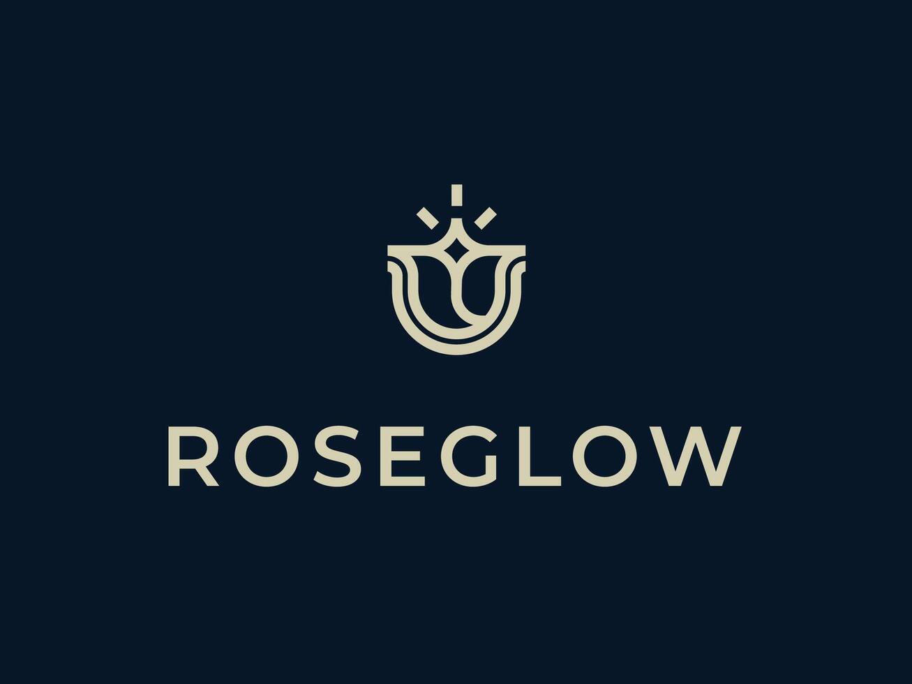 minimal et magnifique Rose fleur logo pour beauté affaires vecteur