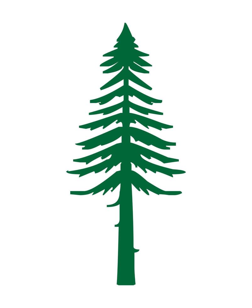 Facile vert pin arbre icône vecteur