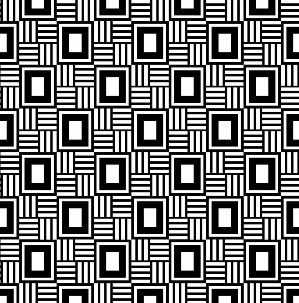 noir et blanc rectangle géométrique bloquer modèle Contexte vecteur