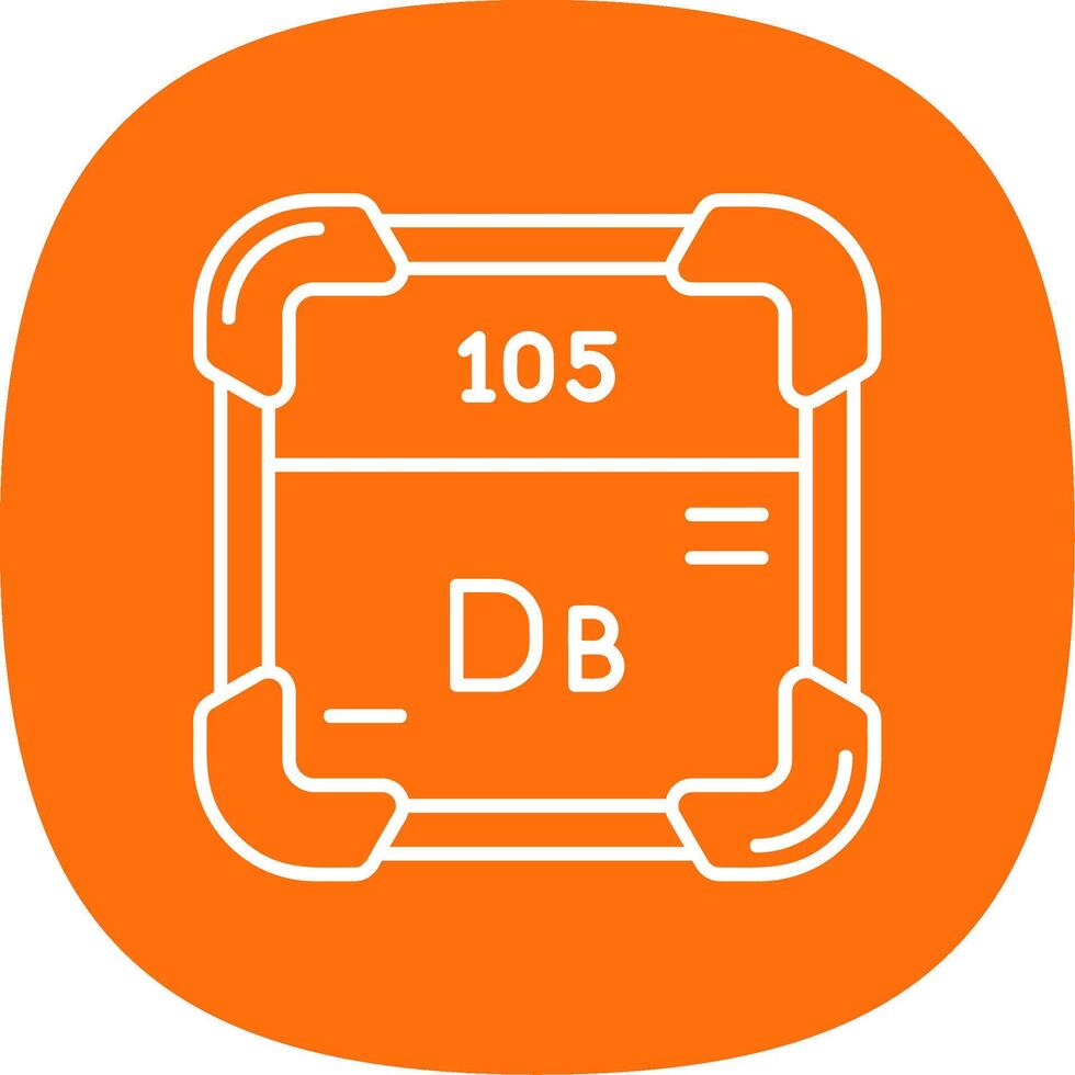 dubnium ligne courbe icône vecteur