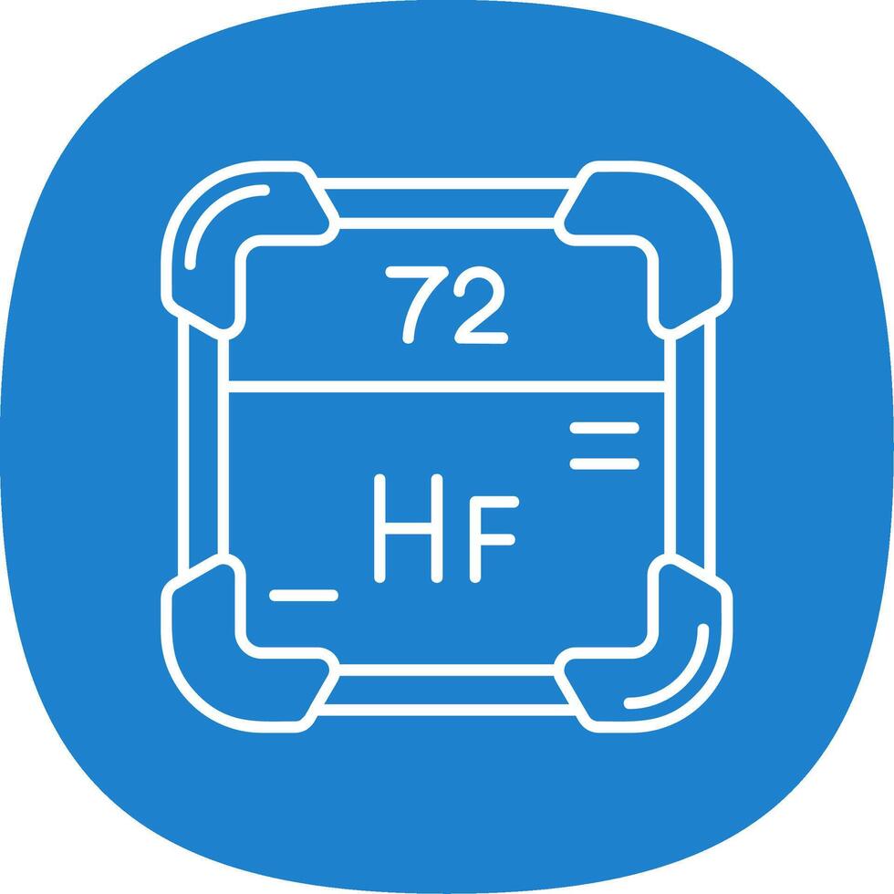 hafnium ligne courbe icône vecteur