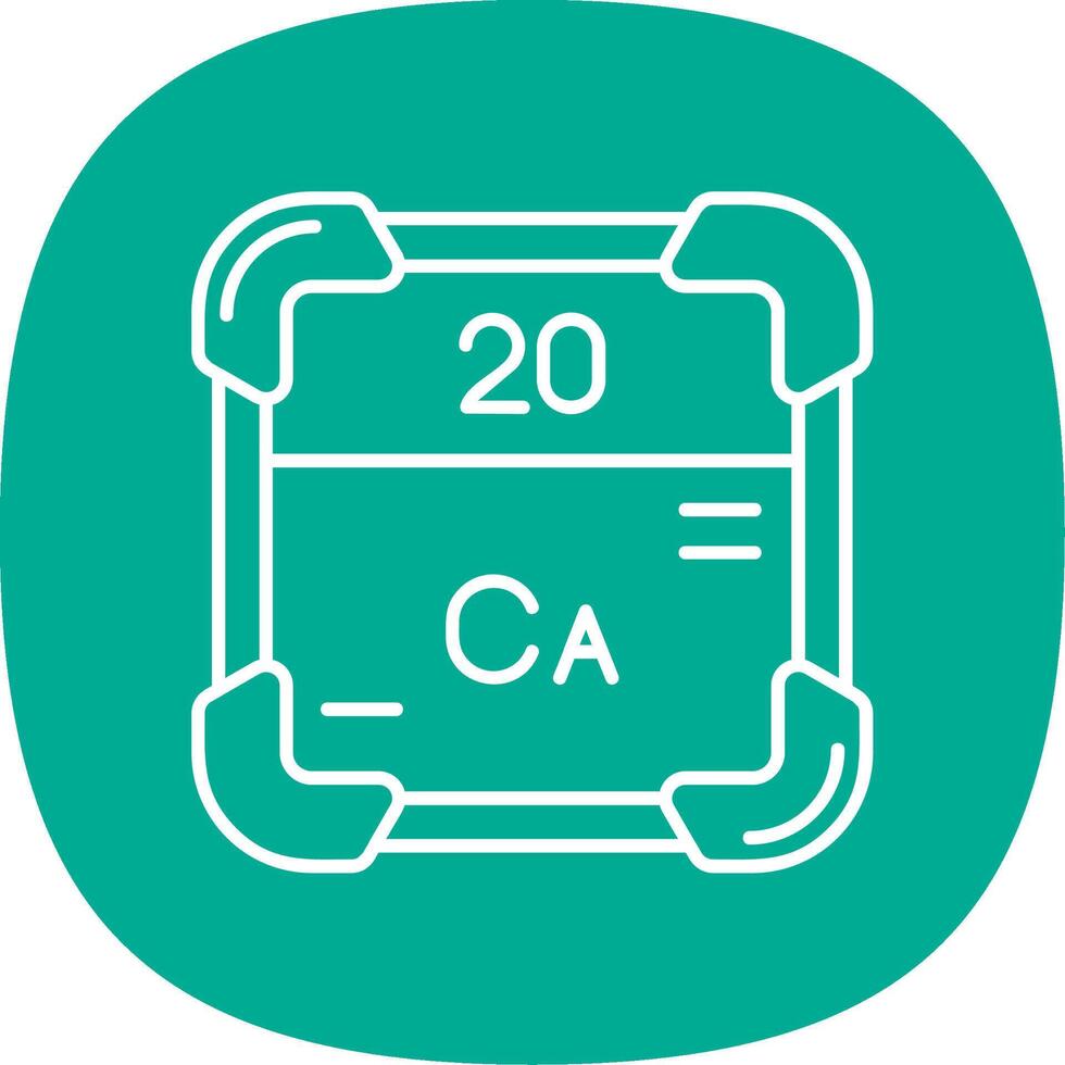 calcium ligne courbe icône vecteur