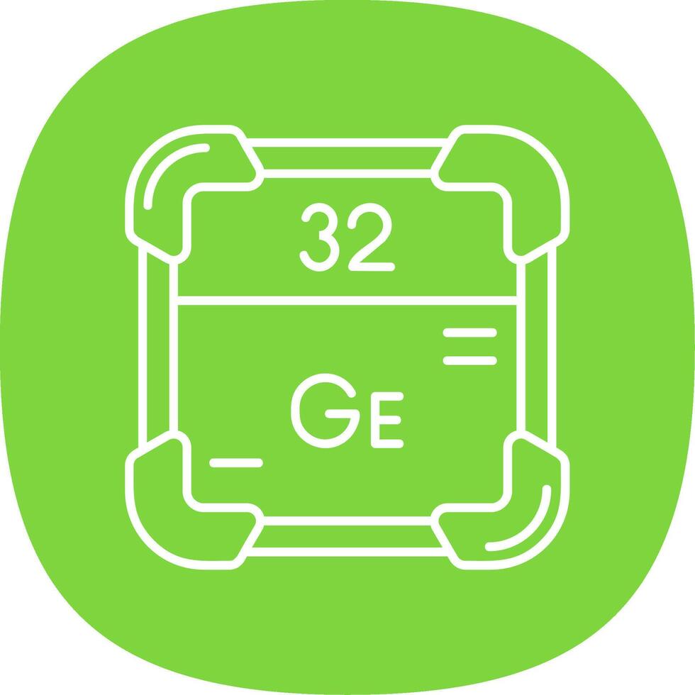 germanium ligne courbe icône vecteur