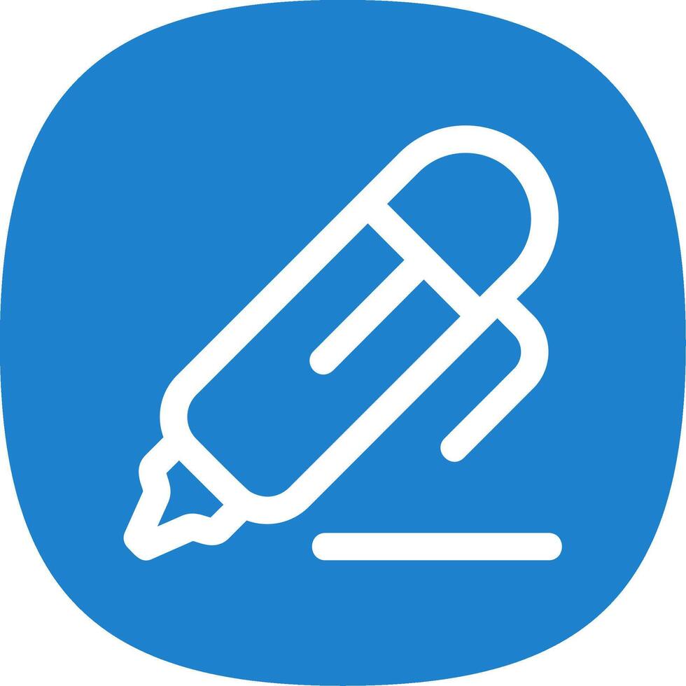 stylo 2 ligne courbe icône vecteur