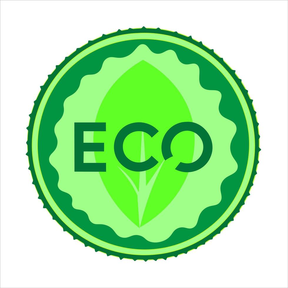 éco logo, vert feuille, éco, vert feuille, vecteur