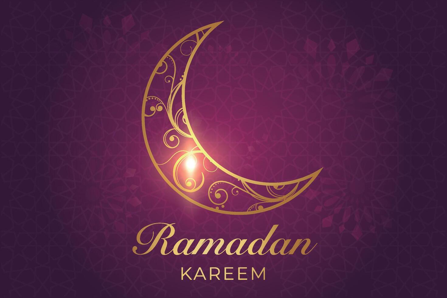 Ramadan, eid al fitr, islamique Nouveau année mosquée Contexte salutation carte vecteur