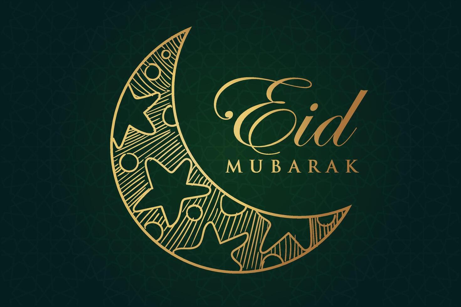 ramadan, eid al fitr, islamique calendrier Contexte salutation carte avec croissant lune décoration vecteur