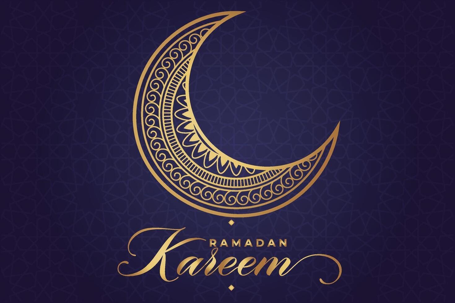 ramadan, eid al fitr, islamique calendrier Contexte salutation carte avec croissant lune décoration vecteur