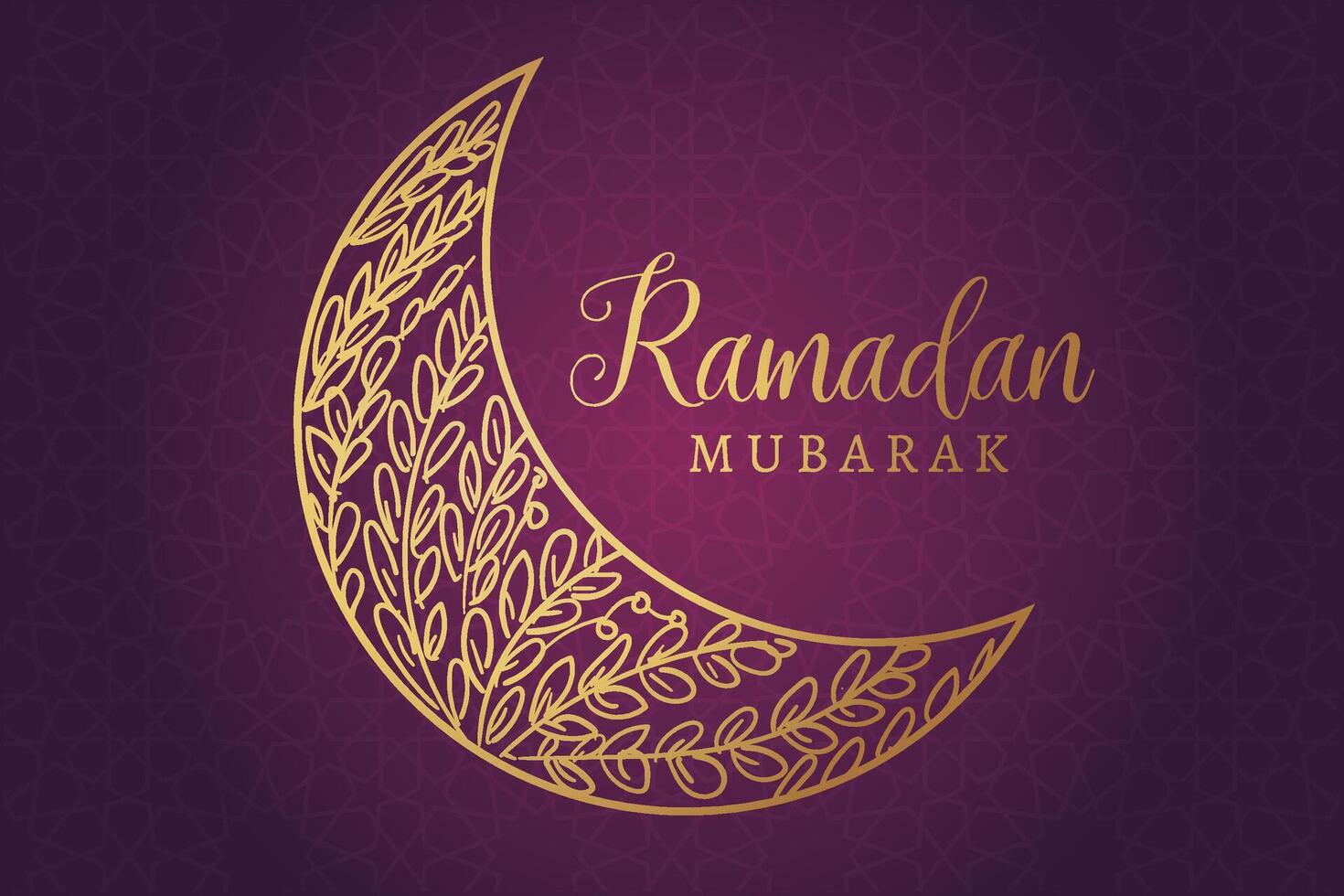 ramadan, eid al fitr, islamique calendrier Contexte salutation carte avec croissant lune décoration vecteur