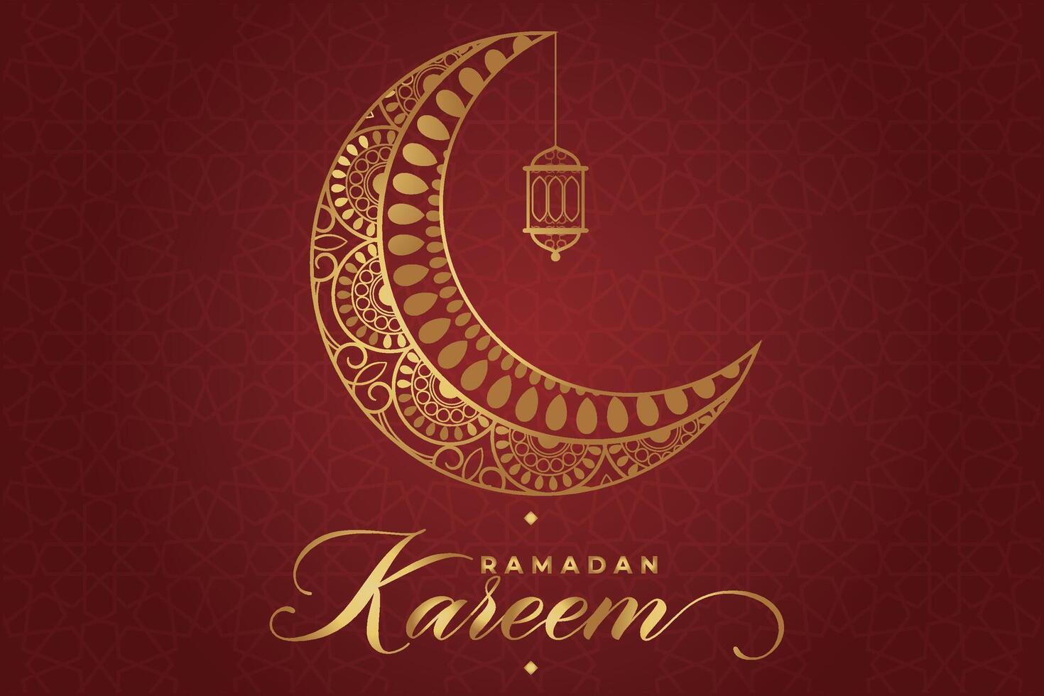 ramadan, eid al fitr, islamique calendrier Contexte salutation carte avec croissant lune décoration vecteur