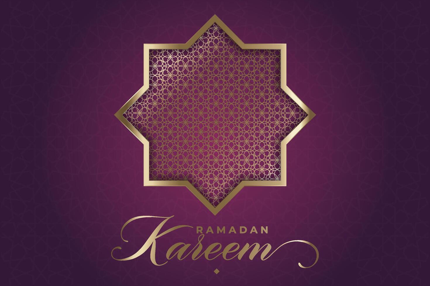 élégant luxe ramadan, eid mubarak décoratif vacances carte vecteur