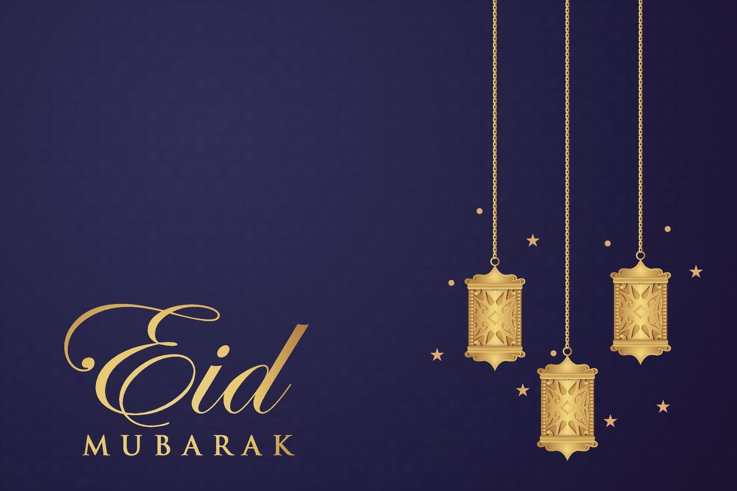 luxueux eid al fitr, ramadhan vacances décoration salutation carte vecteur