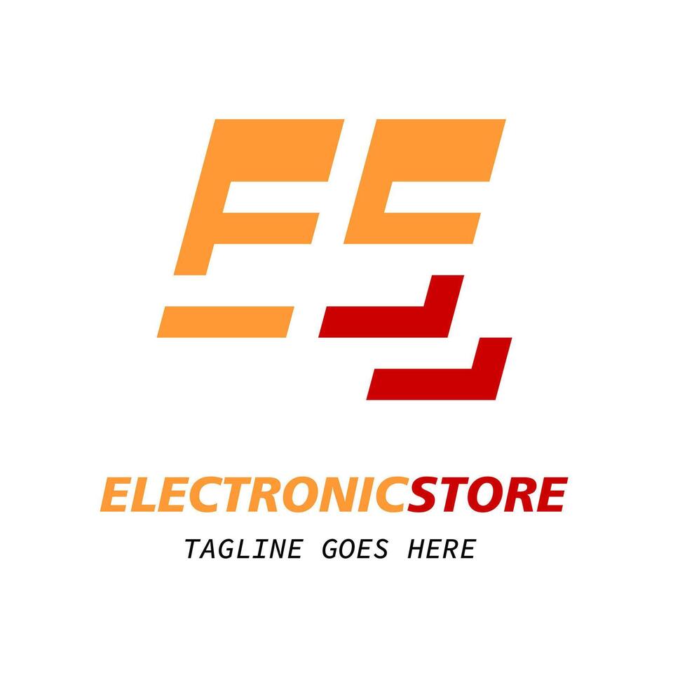 électronique boutique logo dans blanc Contexte. gratuit vecteur