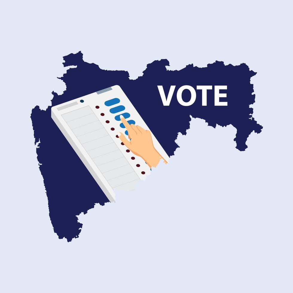 Indien Etat maharashtra voter vecteur illustration