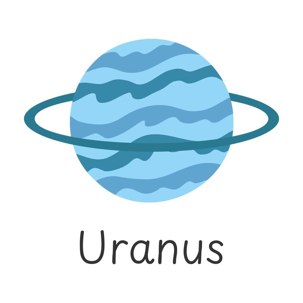 Uranus planète icône. vecteur illustration.