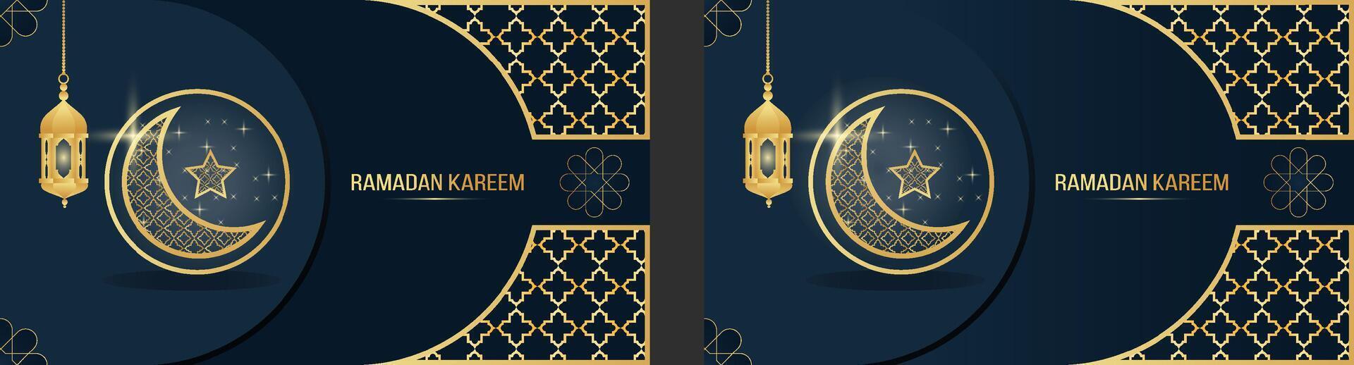 Ramadan kareem eid mubarak islamique salutation, Ramadan kareem carte modèle, islamique fête eid mubarak carte vecteur