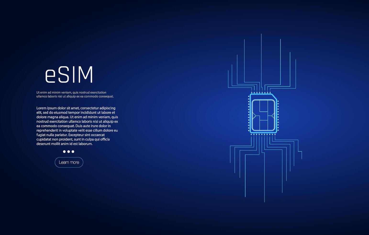 embarqué sim concept. Nouveau mobile la communication technologie. concept pour mobile sim carte La technologie et réseau. vecteur