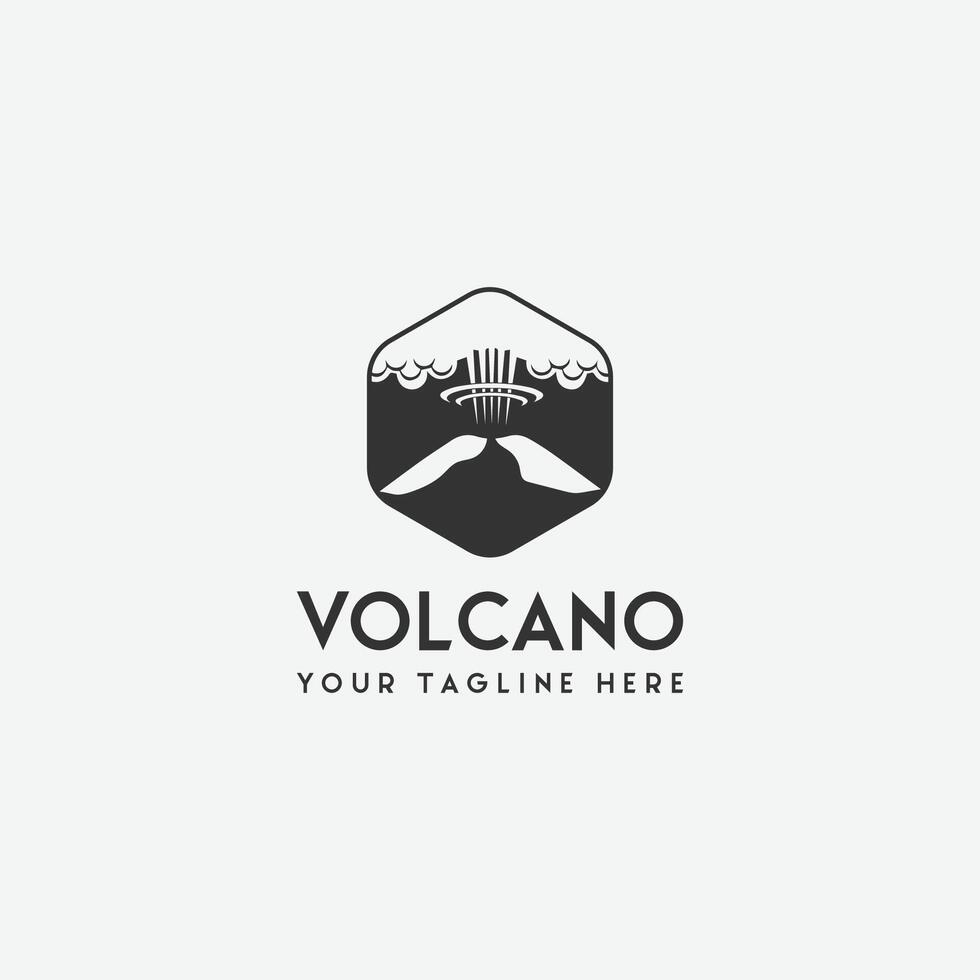 volcan Montagne logo vecteur