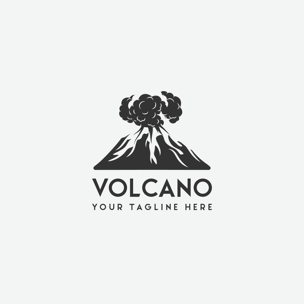 volcan Montagne logo vecteur