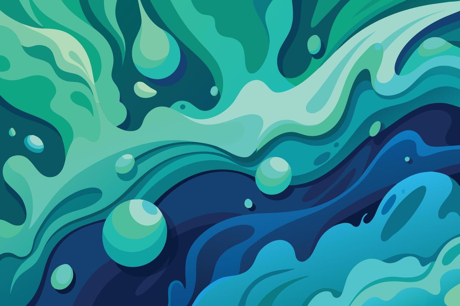 abstrait art sarcelle bleu vert pente peindre Contexte avec liquide fluide grunge texture Contexte vecteur