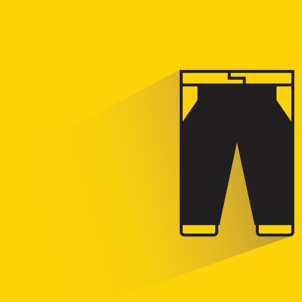 pantalon icône sur Jaune Contexte vecteur