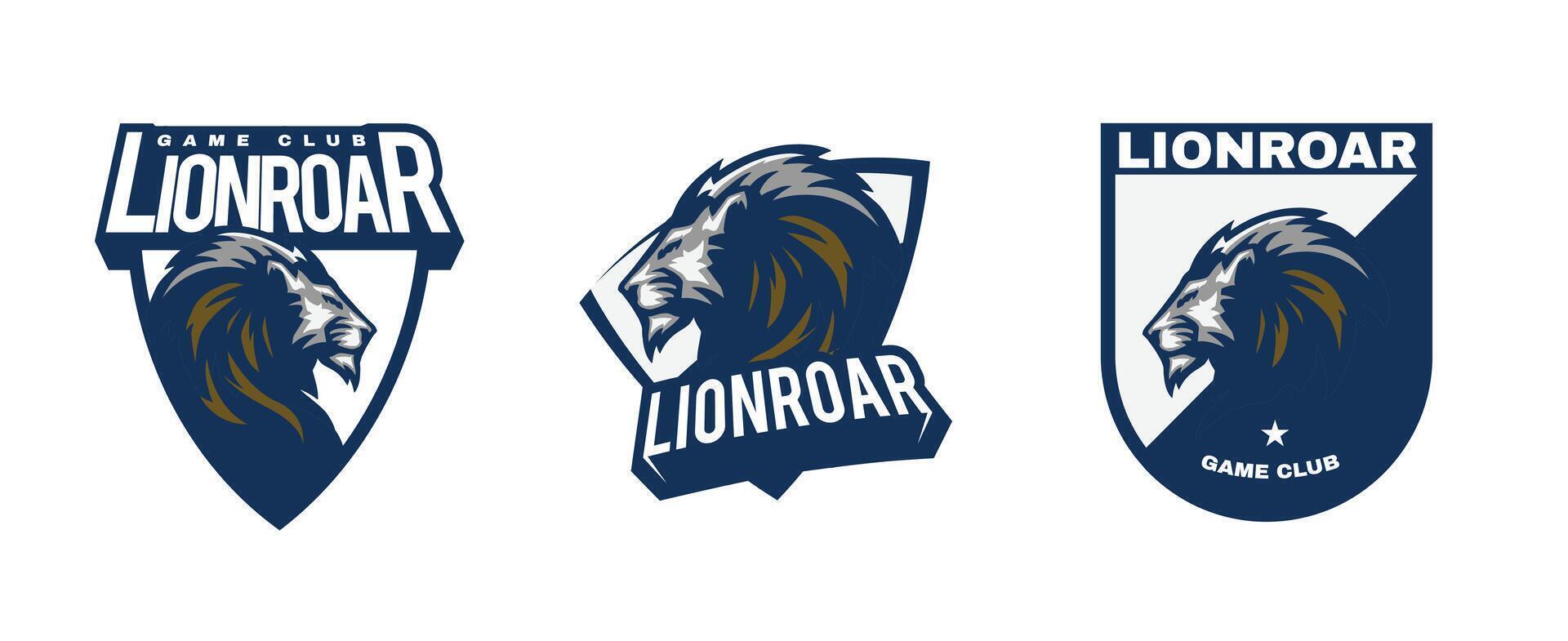 Lion sport logo modèle vecteur