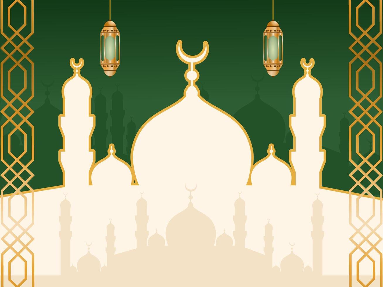 carte de voeux ramadan vecteur