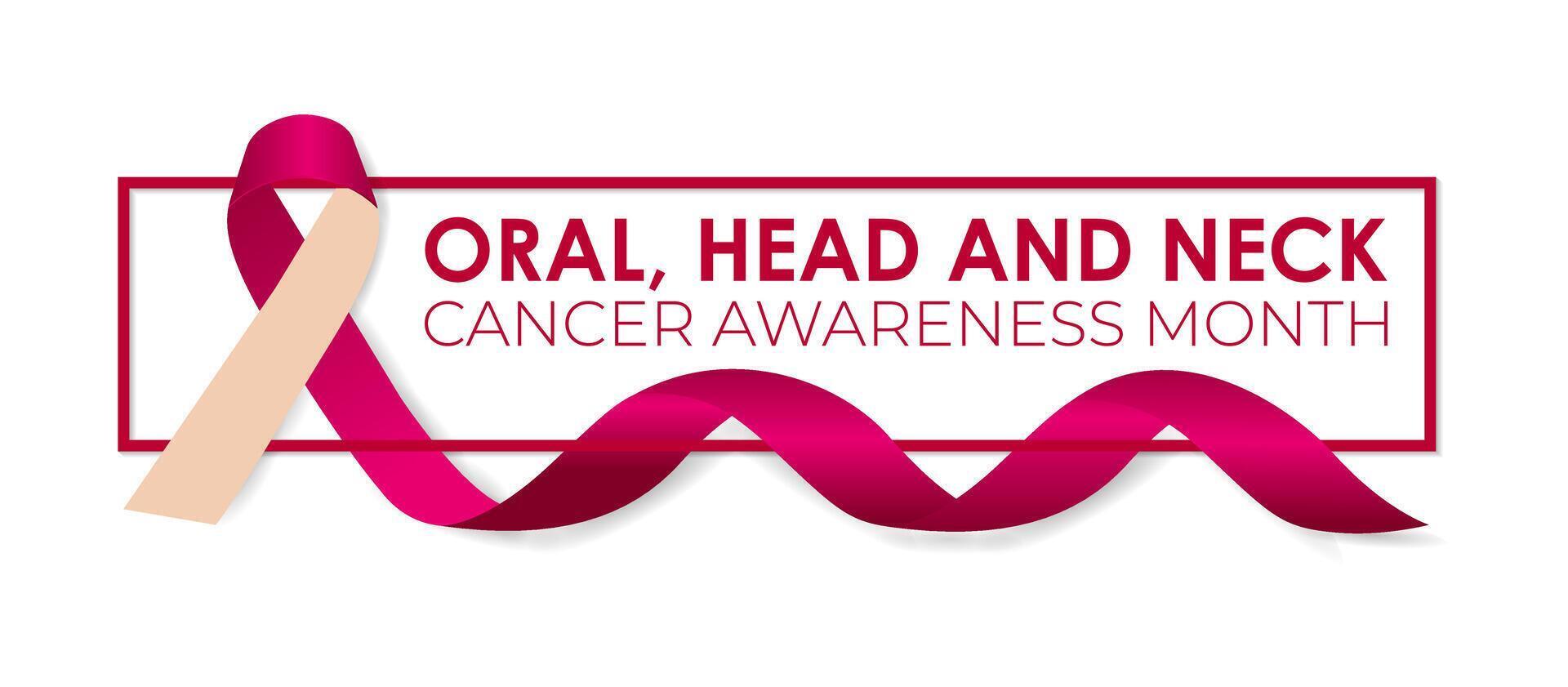 oral, tête et cou cancer conscience mois observé chaque année dans avril. salutation carte, bannière affiche, prospectus et Contexte conception. vecteur