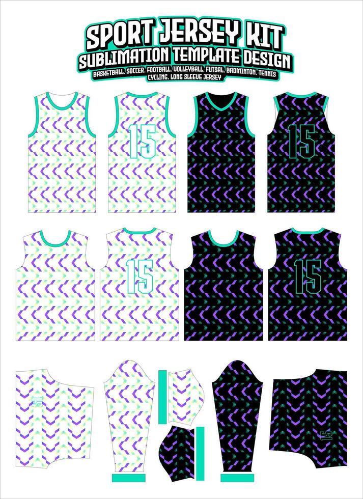 violet futuriste contour Jersey vêtements des sports porter impression modèle vecteur