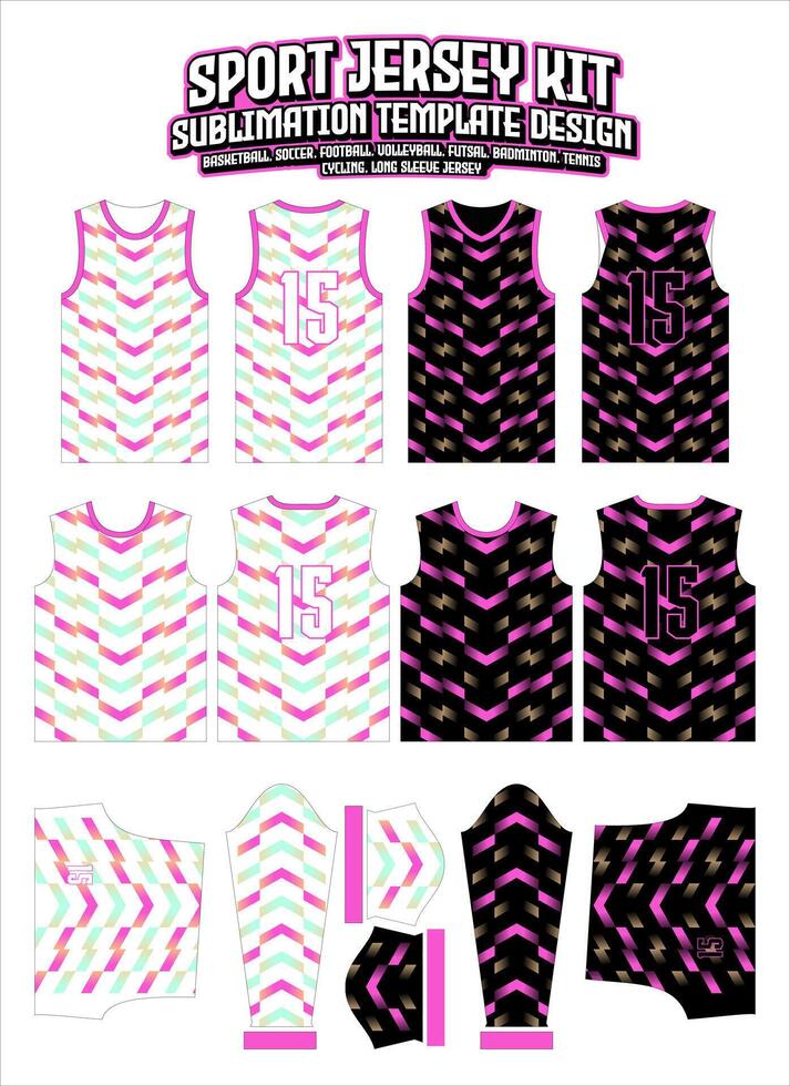 rose chevron pente Jersey vêtements des sports porter impression modèle vecteur