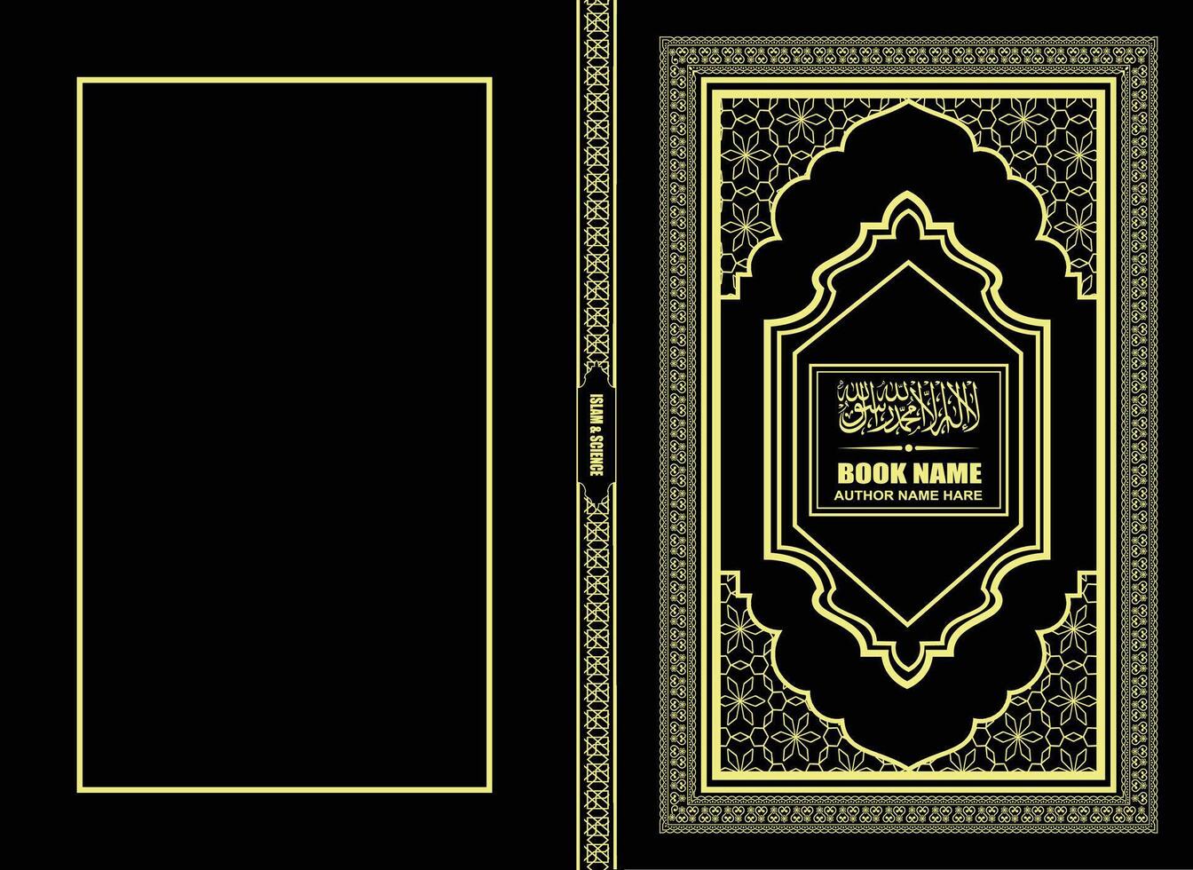 islamique livre couverture vecteur conception