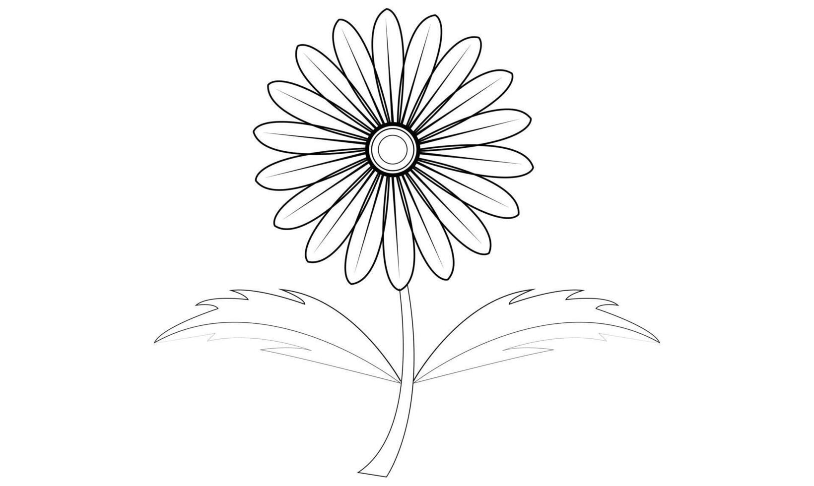 coloriage de fleur pour les enfants vecteur