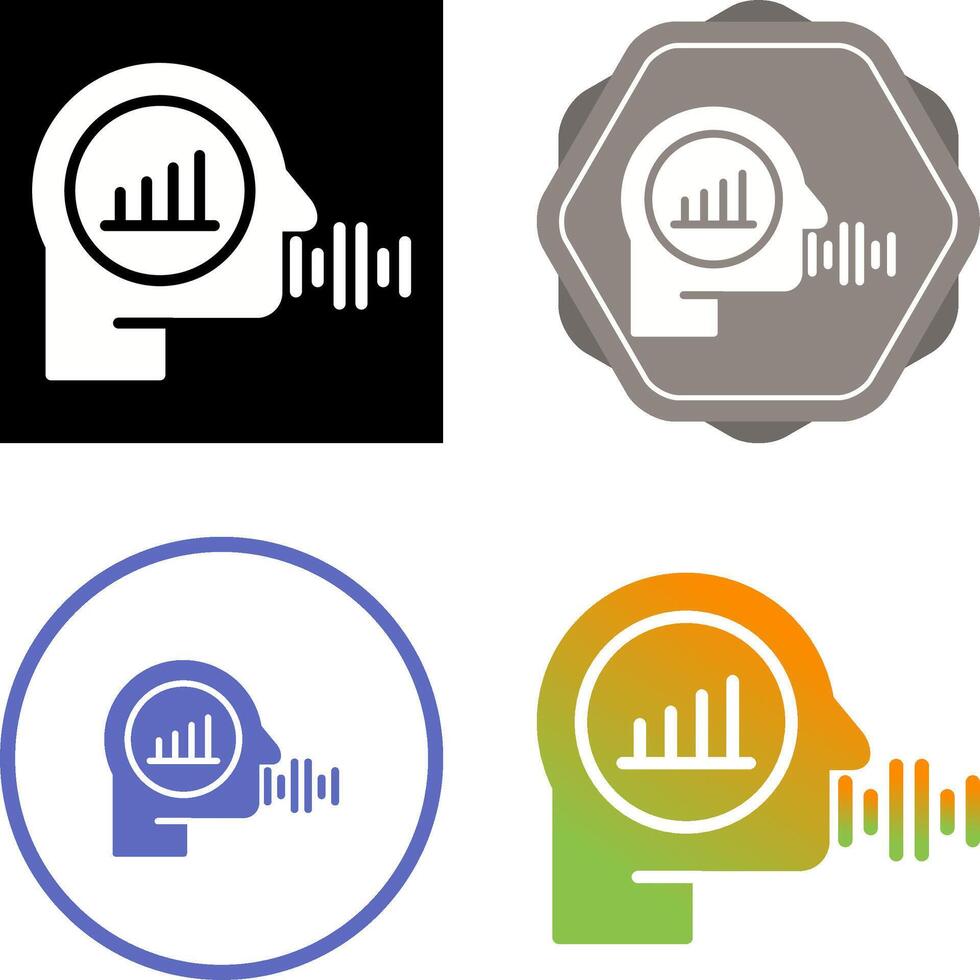 voix analytique vecteur icône