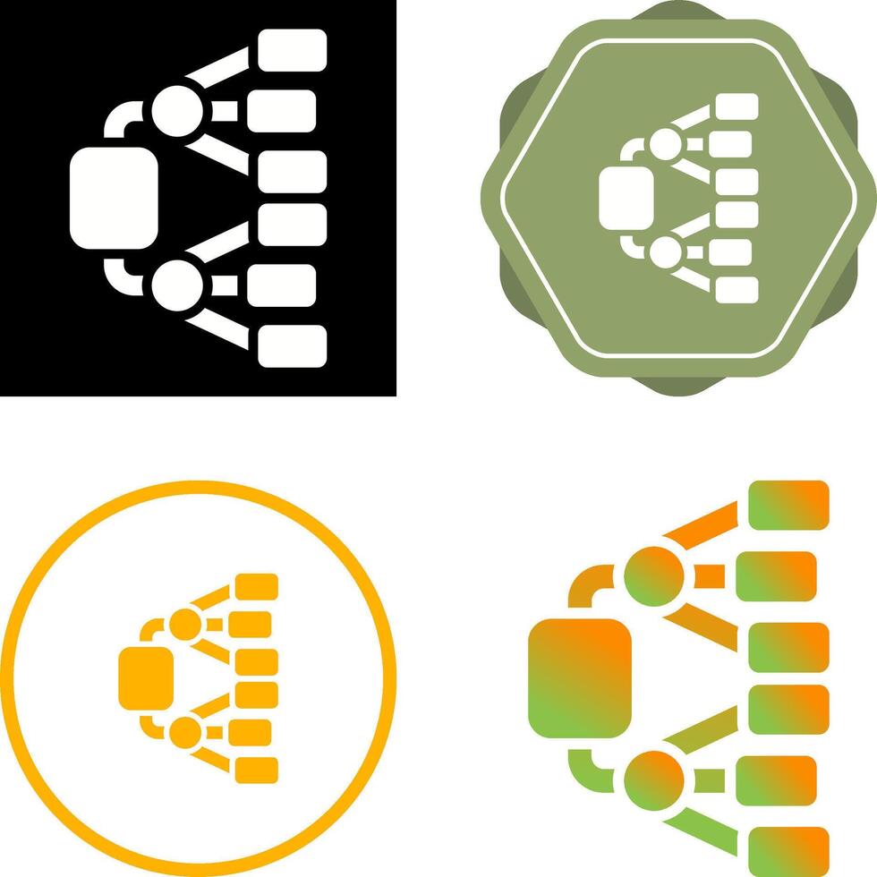 réseau diagramme vecteur icône