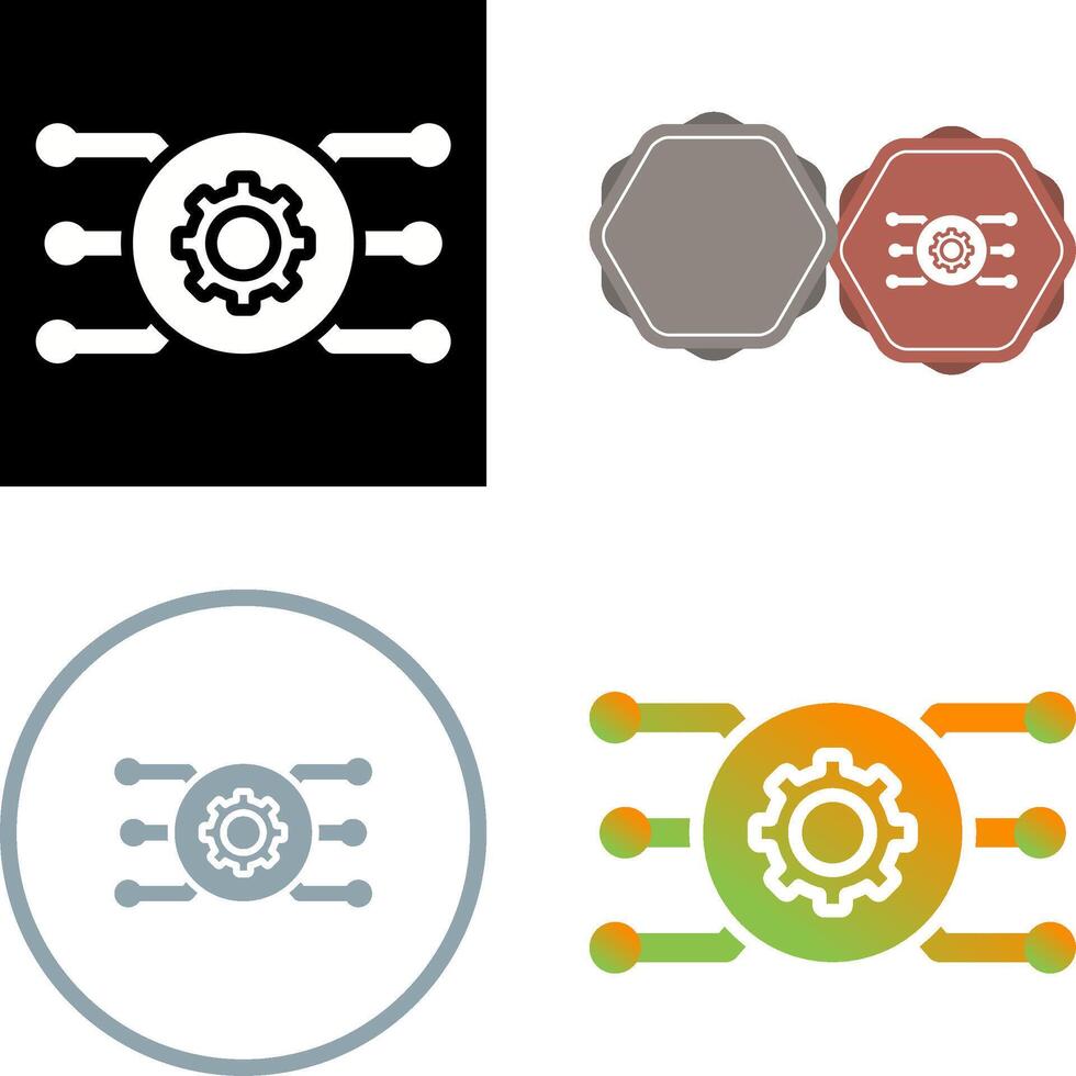 réseau configuration vecteur icône