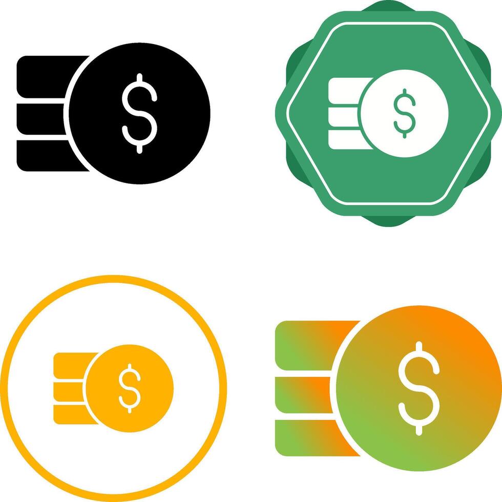 icône de vecteur de pièces de monnaie