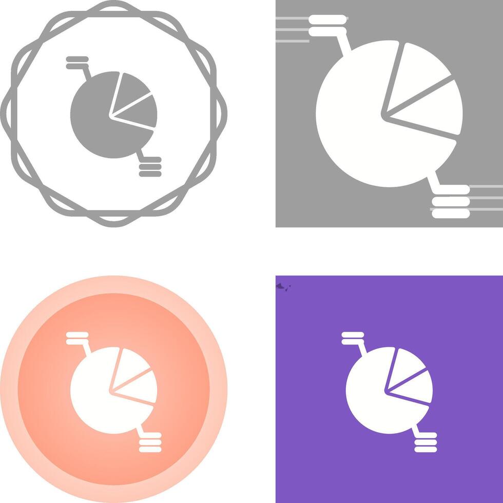 icône de vecteur de graphique à secteurs