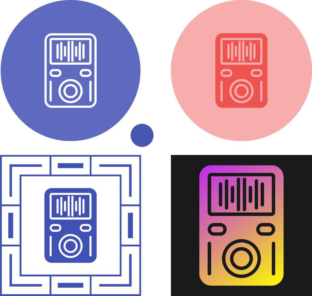 icône de vecteur de lecteur mp3