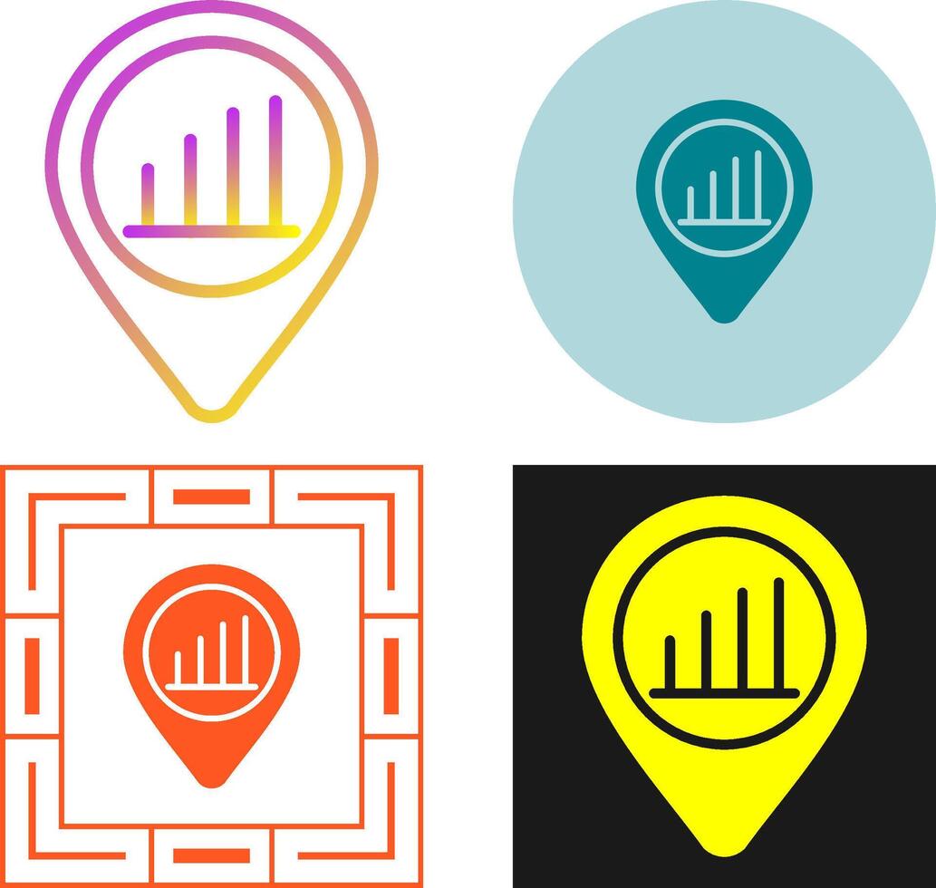 emplacement analytique vecteur icône