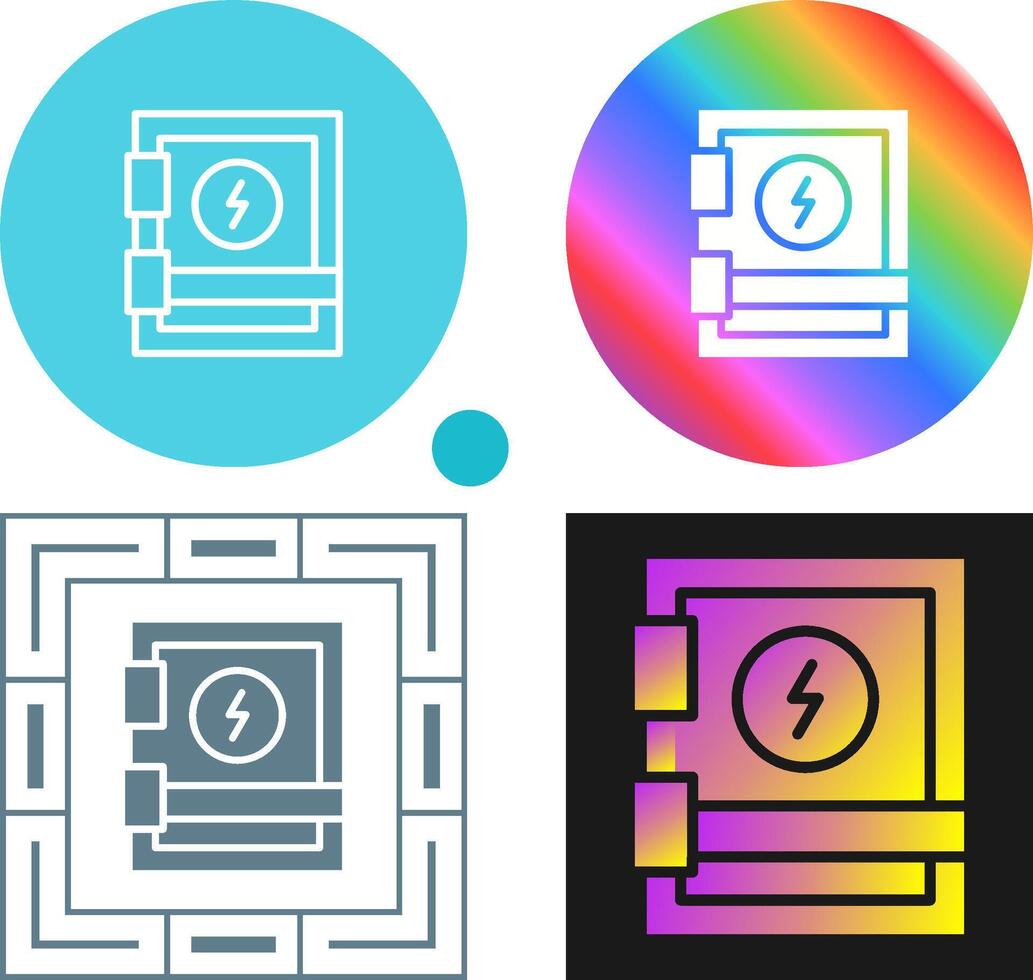 icône de vecteur de panneau électrique